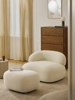 Westwing Collection Loungesessel Alba aus Teddyfell