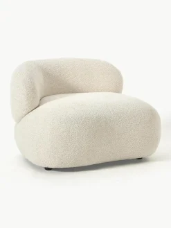 Westwing Collection Loungesessel Alba aus Teddy-Bouclé