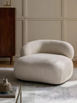 Westwing Collection Loungesessel Alba aus Teddy-Bouclé
