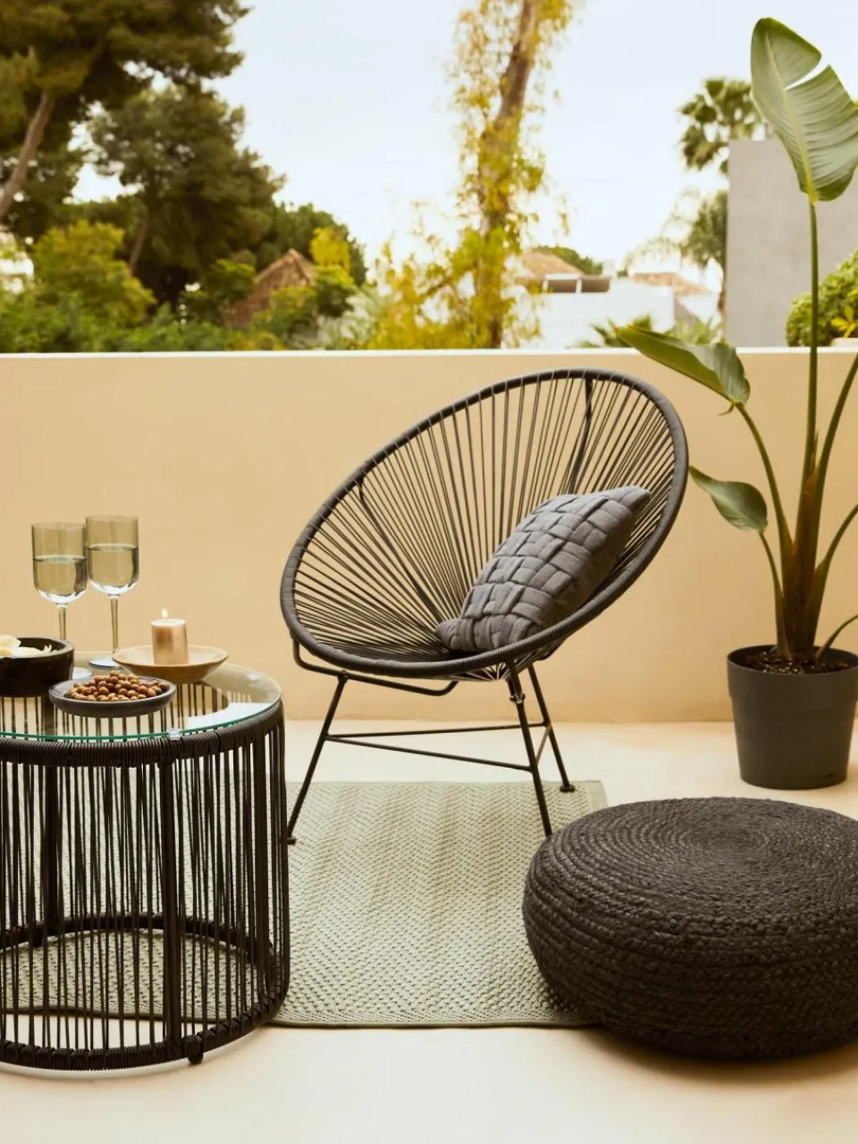 Westwing Collection Loungesessel Bahia aus Kunststoff-Geflecht