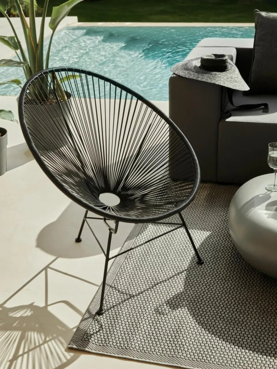 Westwing Collection Loungesessel Bahia aus Kunststoff-Geflecht