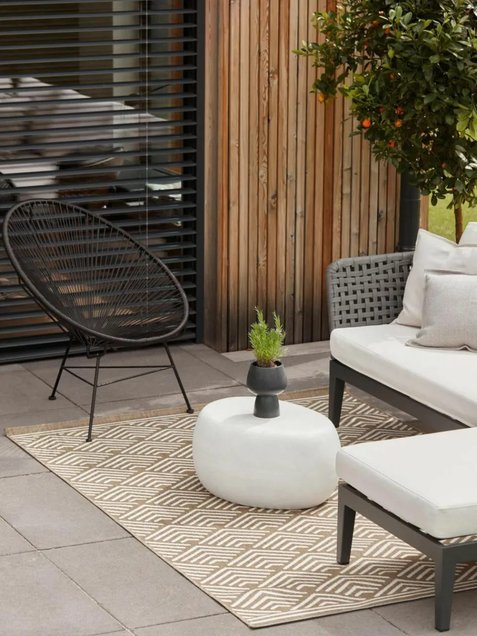 Westwing Collection Loungesessel Bahia aus Kunststoff-Geflecht