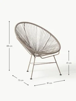 Westwing Collection Loungesessel Bahia aus Kunststoff-Geflecht