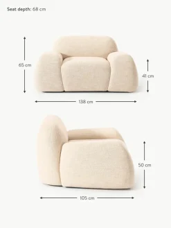 Westwing Collection Loungesessel Wolke aus Bouclé