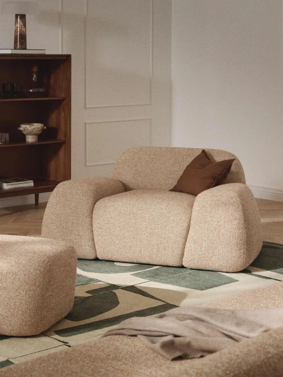 Westwing Collection Loungesessel Wolke aus Bouclé
