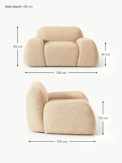 Westwing Collection Loungesessel Wolke aus Bouclé