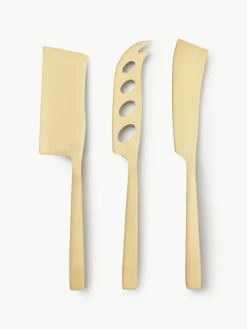 Westwing Matt gebürstete Käsemesser Art Cheese, 3er-Set