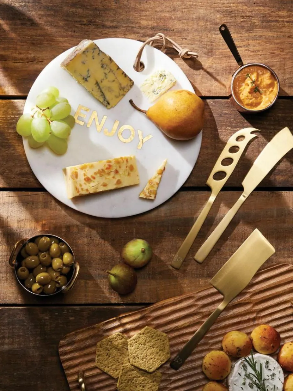Westwing Matt gebürstete Käsemesser Art Cheese, 3er-Set