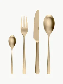 Sola Switzerland Matt gebürstetes Besteck-Set Anemone, 4 Personen (16-tlg.)