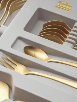 Sola Switzerland Matt gebürstetes Kuchenbesteck-Set Tulip, 6 Personen (13-tlg.)