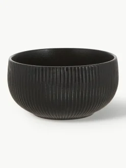 Bloomingville Matte Schälchen Neri mit Rillenstruktur, 2 Stück
