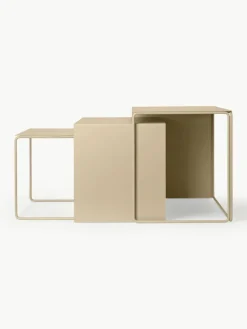 ferm LIVING Metall-Beistelltische Cluster, 3er-Set