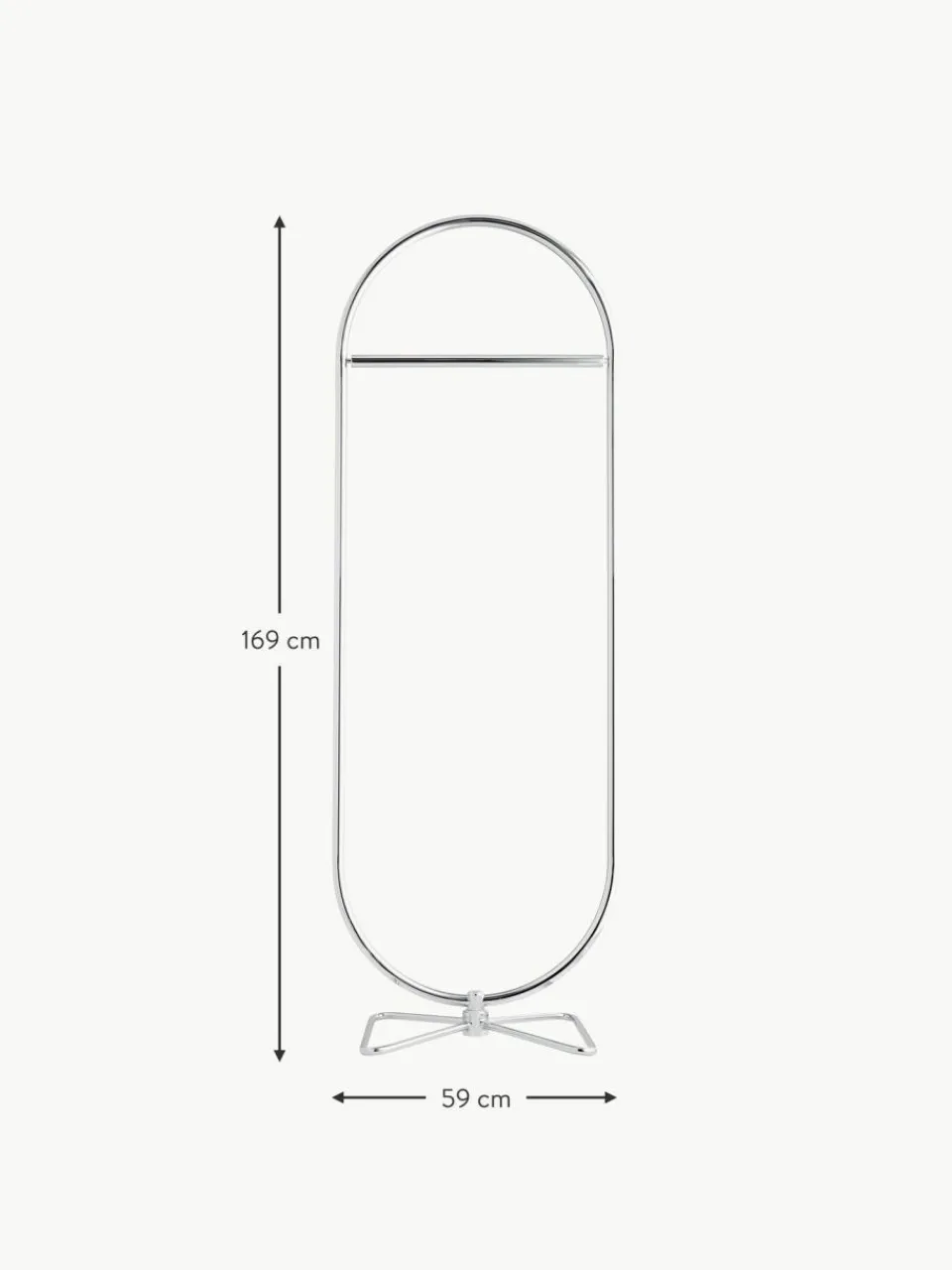 Verpan Metall-Garderobenständer System 1-2-3, Design Verner Panton