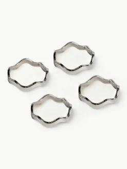 Sagaform Metall-Serviettenringe Anna, 4 Stück