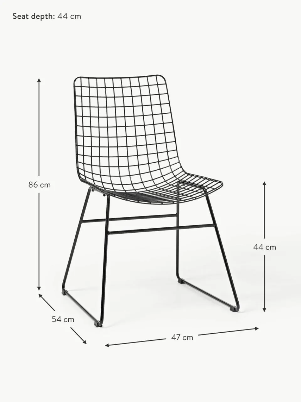 HKLIVING Metall-Stuhl Wire