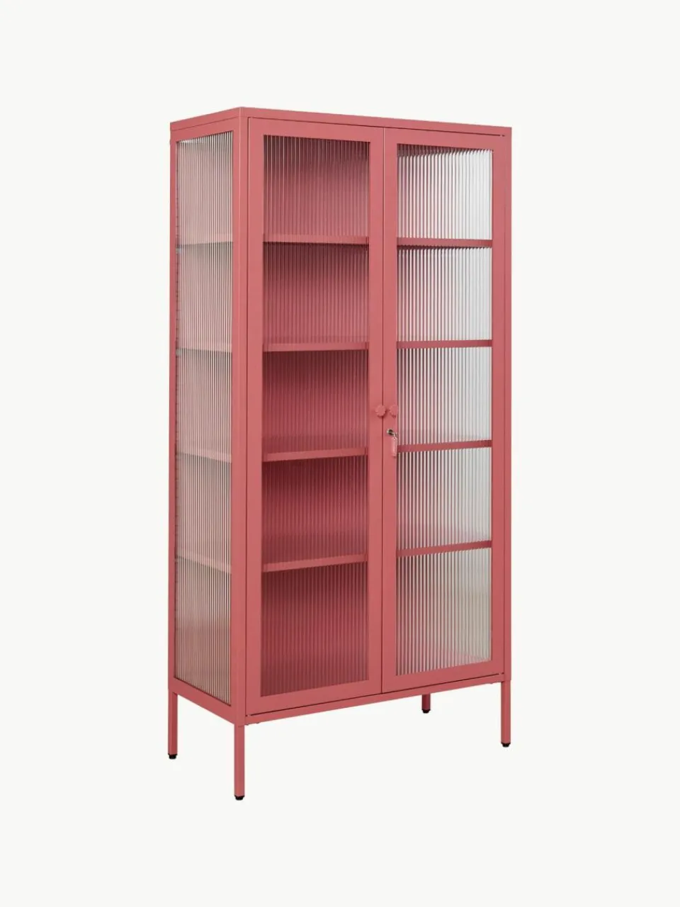Mustard Made Metall-Vitrine The Collector mit geriffeltem Glas