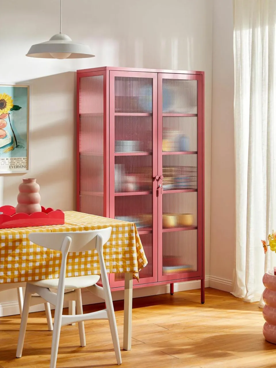 Mustard Made Metall-Vitrine The Collector mit geriffeltem Glas