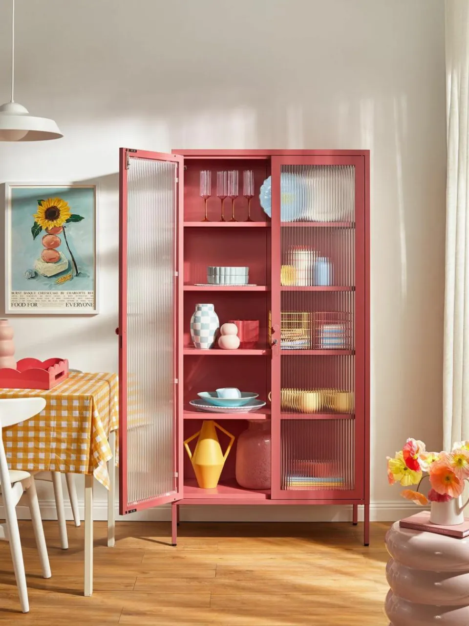Mustard Made Metall-Vitrine The Collector mit geriffeltem Glas