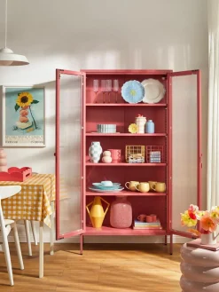 Mustard Made Metall-Vitrine The Collector mit geriffeltem Glas