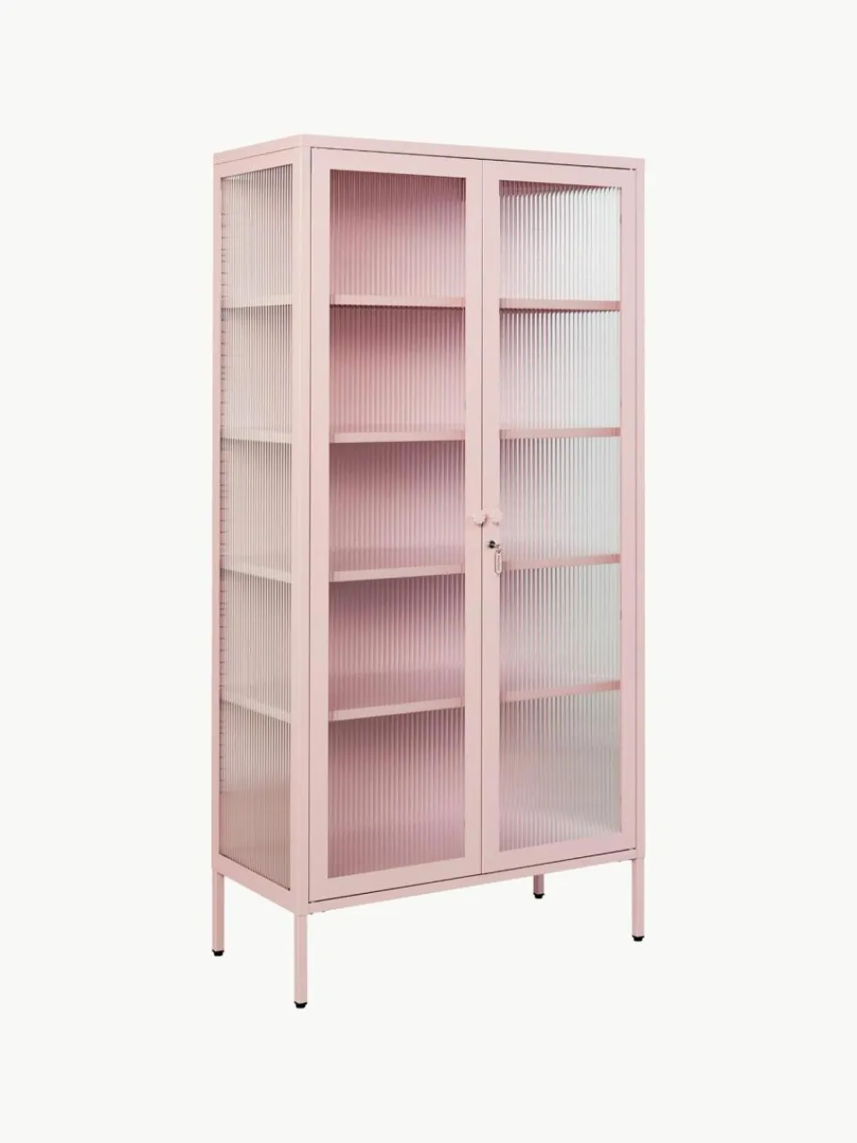 Mustard Made Metall-Vitrine The Collector mit geriffeltem Glas