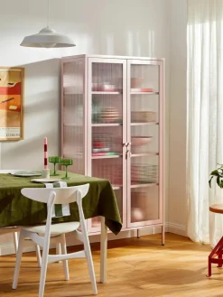Mustard Made Metall-Vitrine The Collector mit geriffeltem Glas
