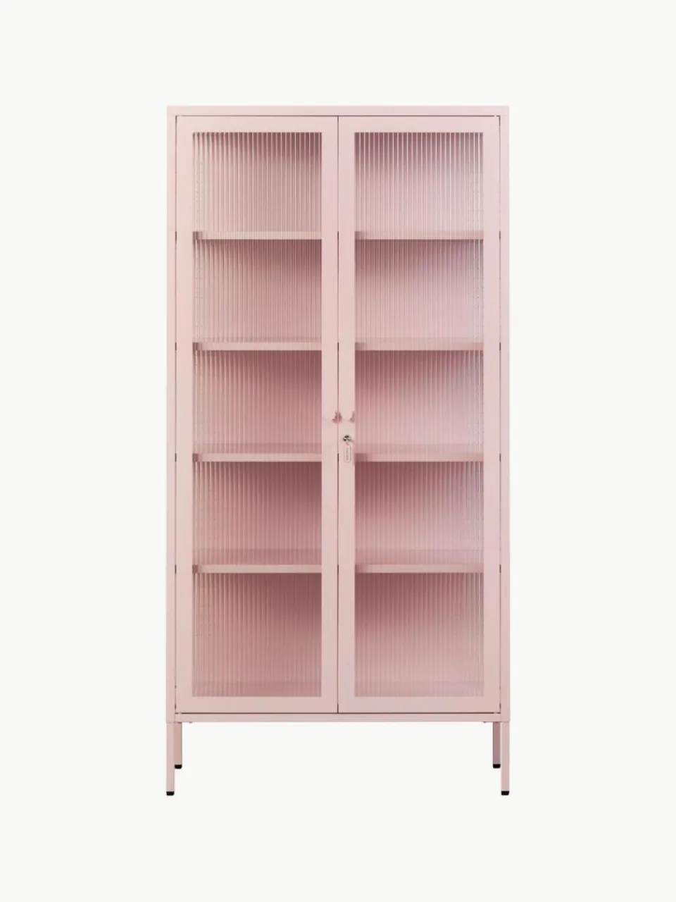 Mustard Made Metall-Vitrine The Collector mit geriffeltem Glas