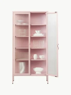 Mustard Made Metall-Vitrine The Collector mit geriffeltem Glas