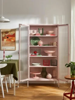 Mustard Made Metall-Vitrine The Collector mit geriffeltem Glas