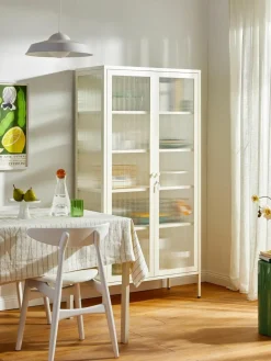 Mustard Made Metall-Vitrine The Collector mit geriffeltem Glas