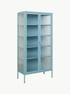 Mustard Made Metall-Vitrine The Collector mit geriffeltem Glas