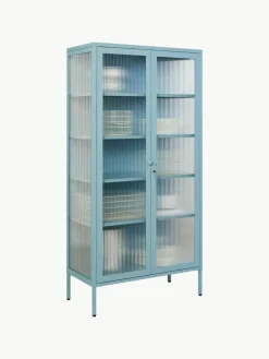 Mustard Made Metall-Vitrine The Collector mit geriffeltem Glas