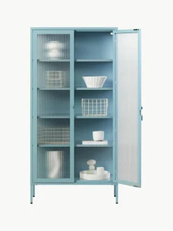 Mustard Made Metall-Vitrine The Collector mit geriffeltem Glas