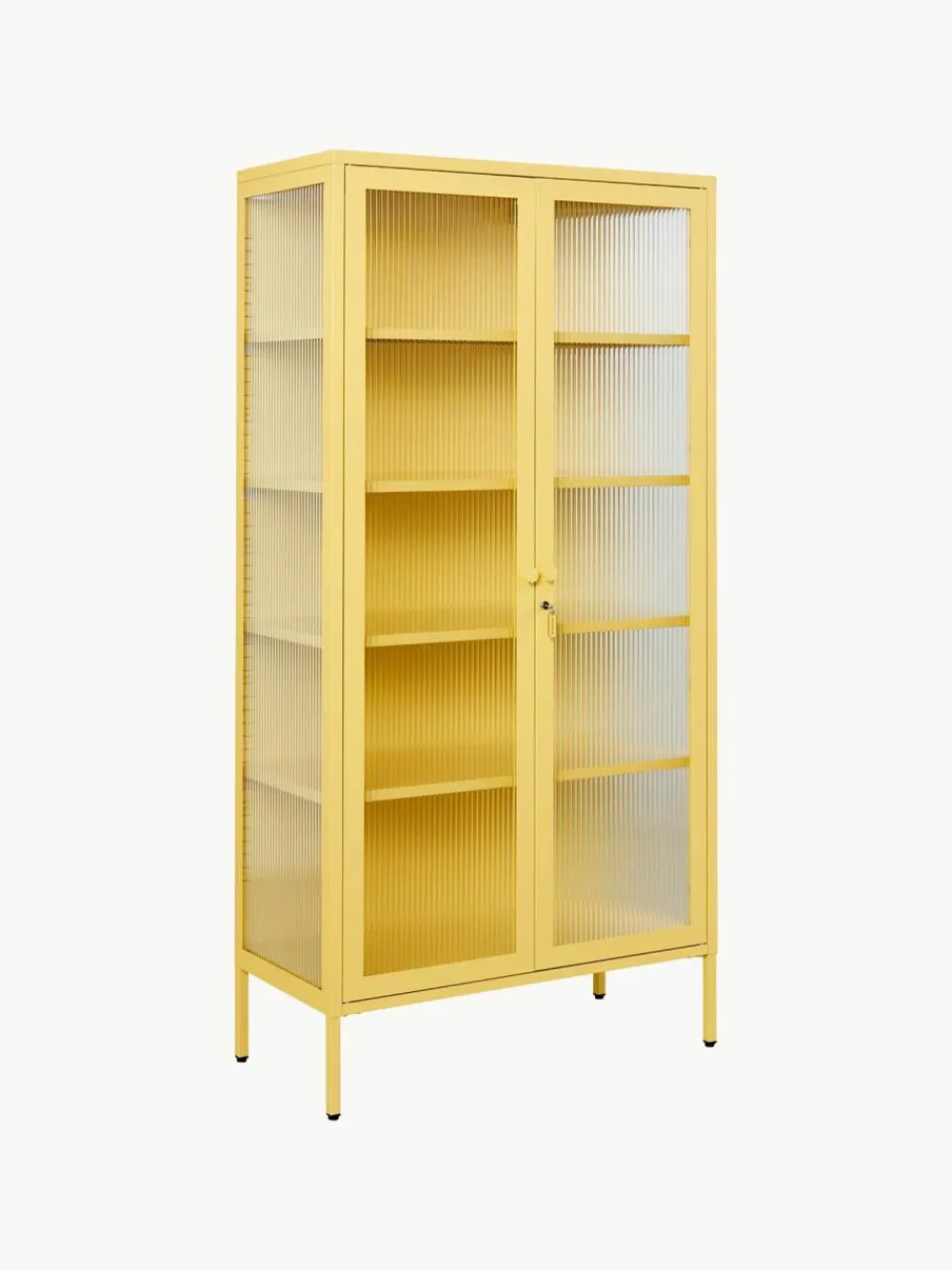 Mustard Made Metall-Vitrine The Collector mit geriffeltem Glas