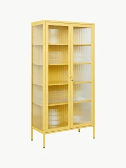 Mustard Made Metall-Vitrine The Collector mit geriffeltem Glas