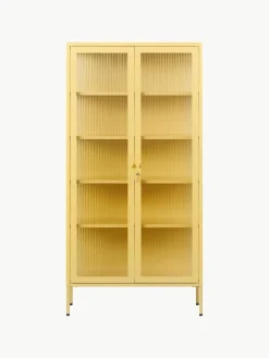 Mustard Made Metall-Vitrine The Collector mit geriffeltem Glas