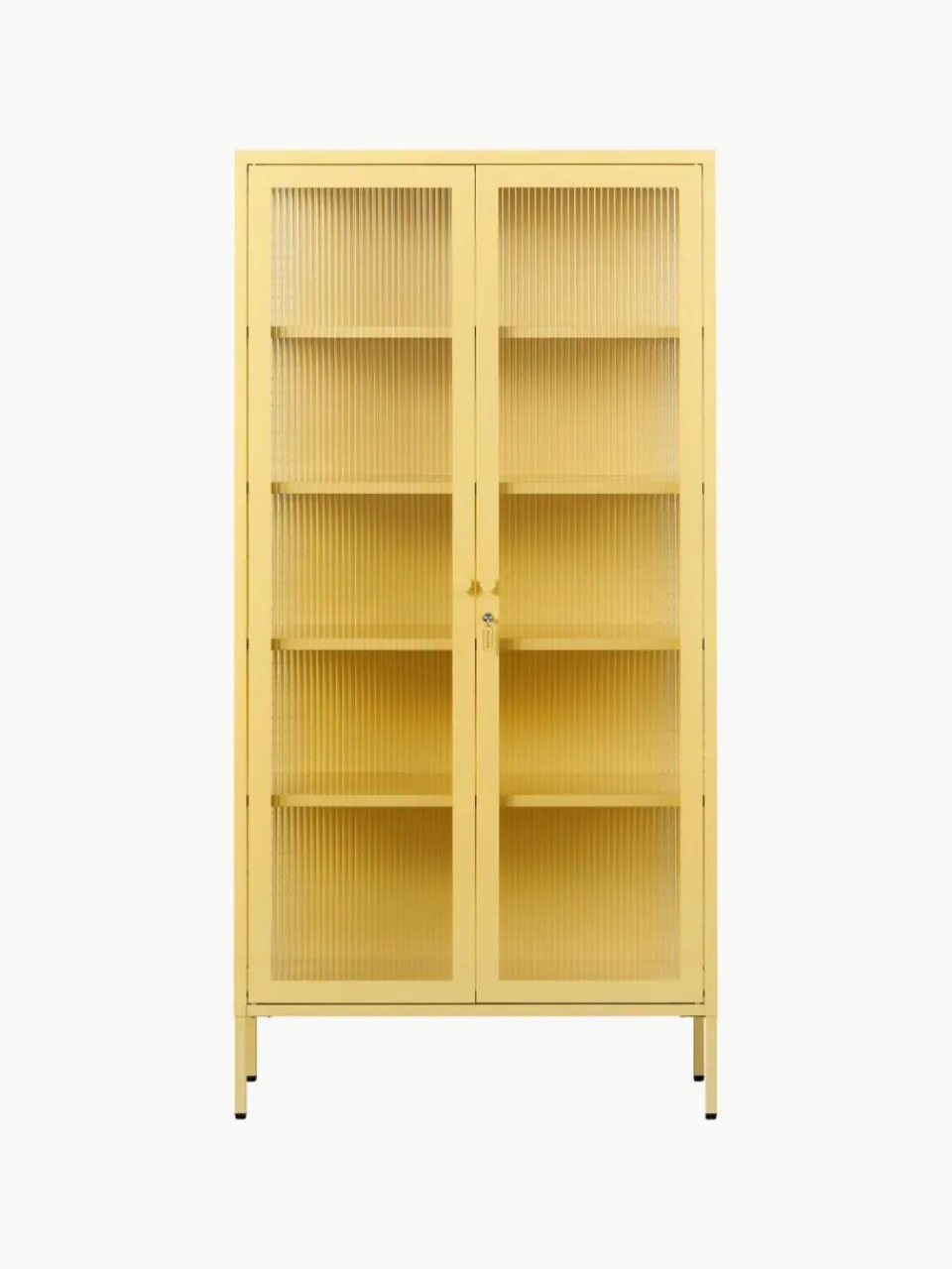 Mustard Made Metall-Vitrine The Collector mit geriffeltem Glas