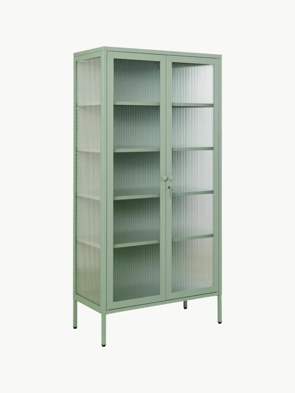Mustard Made Metall-Vitrine The Collector mit geriffeltem Glas
