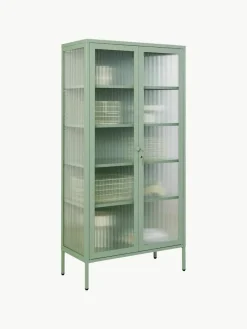 Mustard Made Metall-Vitrine The Collector mit geriffeltem Glas