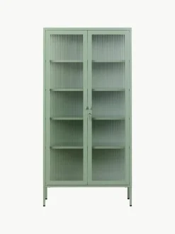 Mustard Made Metall-Vitrine The Collector mit geriffeltem Glas