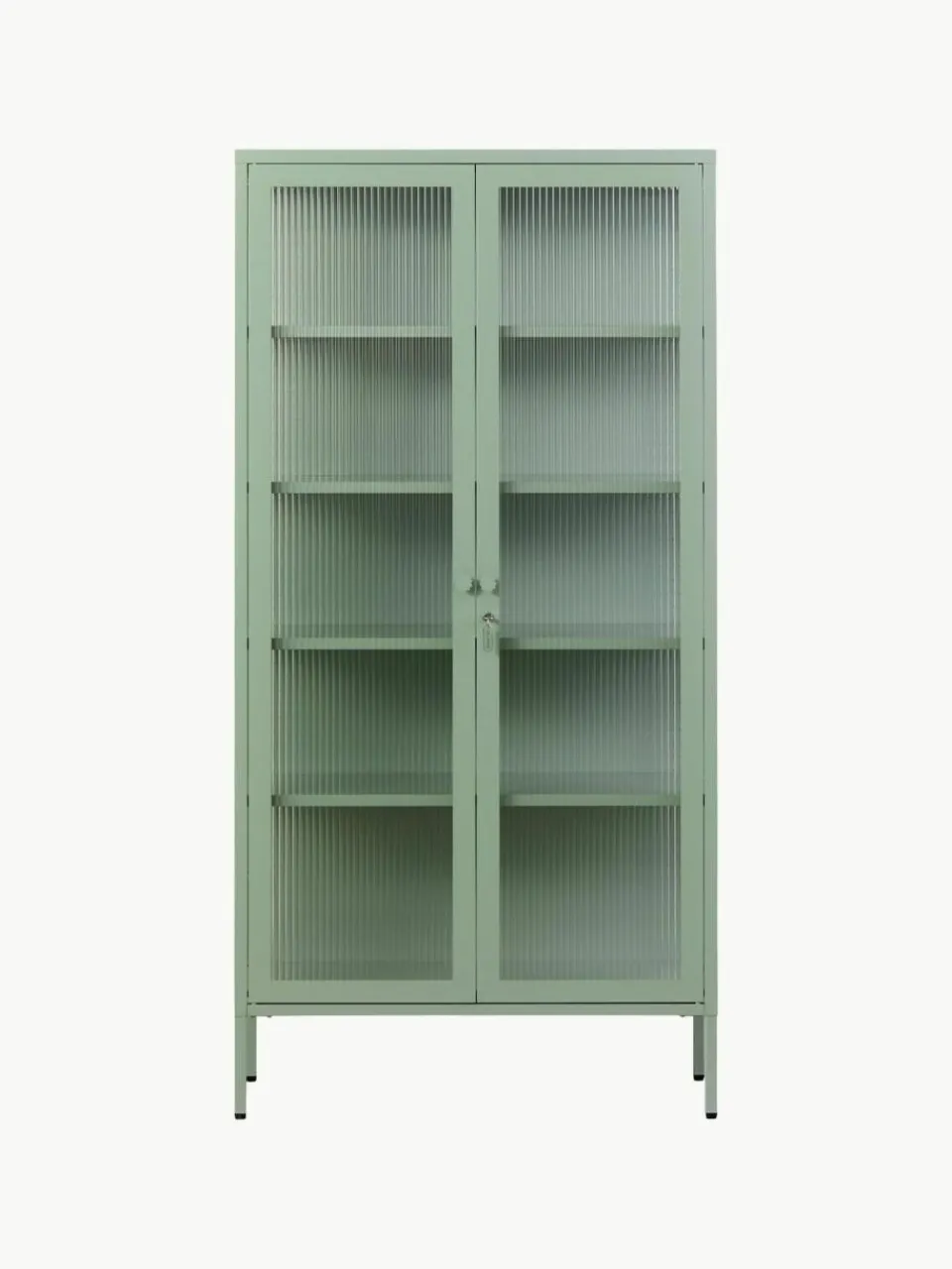 Mustard Made Metall-Vitrine The Collector mit geriffeltem Glas