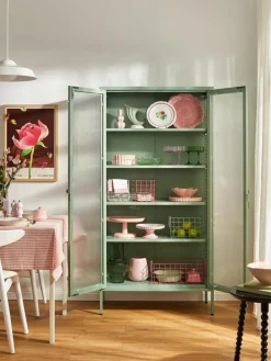 Mustard Made Metall-Vitrine The Collector mit geriffeltem Glas