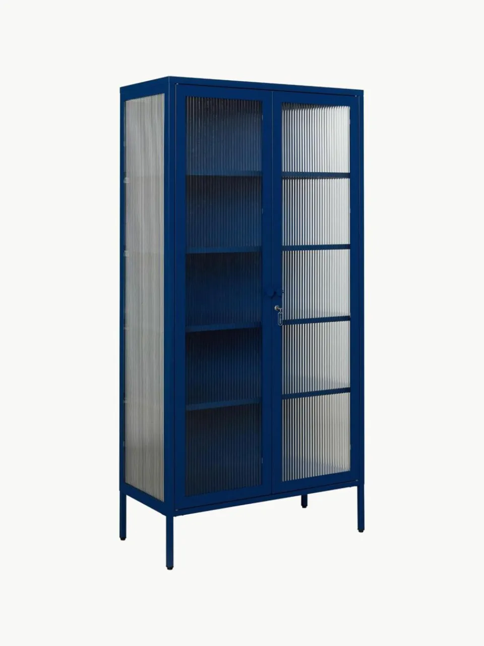 Mustard Made Metall-Vitrine The Collector mit geriffeltem Glas