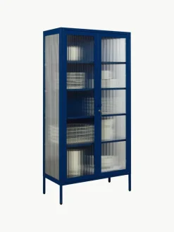 Mustard Made Metall-Vitrine The Collector mit geriffeltem Glas