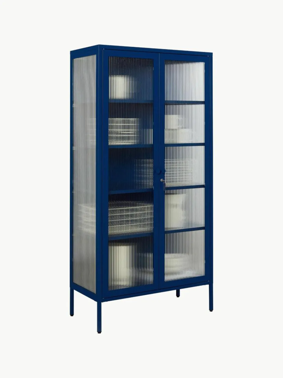 Mustard Made Metall-Vitrine The Collector mit geriffeltem Glas