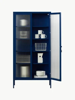 Mustard Made Metall-Vitrine The Collector mit geriffeltem Glas