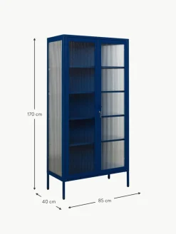 Mustard Made Metall-Vitrine The Collector mit geriffeltem Glas