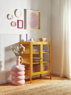 Mustard Made Metall-Vitrine The Mixer mit geriffeltem Glas