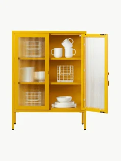 Mustard Made Metall-Vitrine The Mixer mit geriffeltem Glas