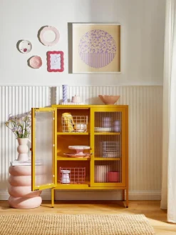 Mustard Made Metall-Vitrine The Mixer mit geriffeltem Glas