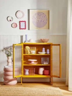 Mustard Made Metall-Vitrine The Mixer mit geriffeltem Glas